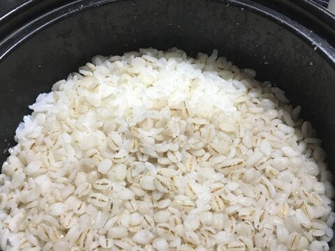 ニュートーセラム鍋で時短麦ご飯